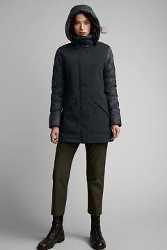 Chamarras Canada Goose Mujer México - Berkley Chaqueta De Plumas Negros XA0613958